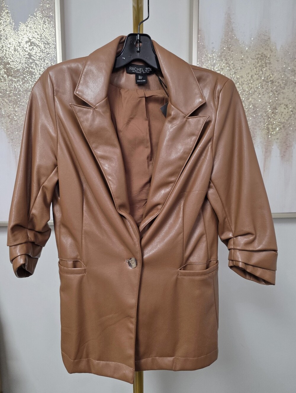 Rachel Zoe Faux Leather Blazer